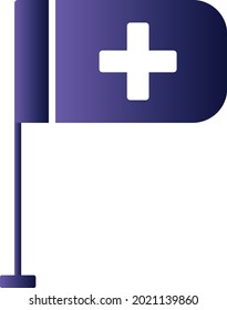 Flag Glyph Gradient Vector Icon Design