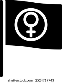 flag glyph icon illustration vector