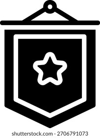 Vector de ilustración de icono de glifo de bandera