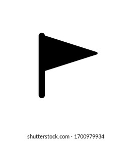 Flag glyph icon and pennant symbol