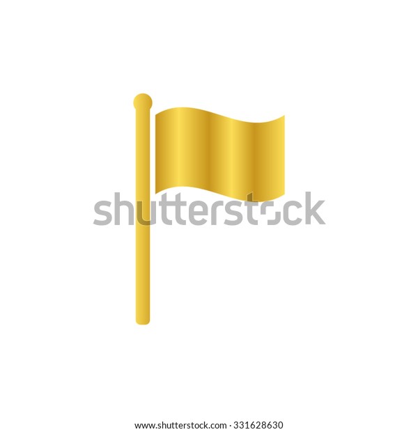 Flag Gold Vector Icon Stock Vector (Royalty Free) 331628630 | Shutterstock