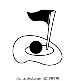 flag golf hole icon