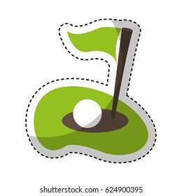 flag golf hole icon