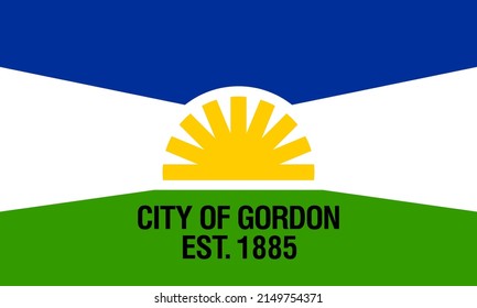 Flag of Gordon, Nebraska, USA.