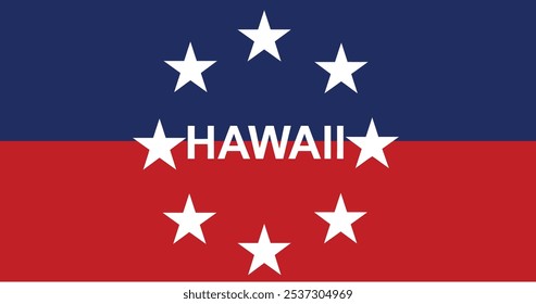 Die Fahne des Gouverneurs von Hawaii