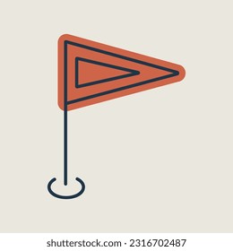 Icono aislado del vector del pin GPS de marca. Signo de navegación. Símbolo gráfico del sitio web de viajes y turismo y diseño de aplicaciones, logotipo, aplicación, interfaz de usuario