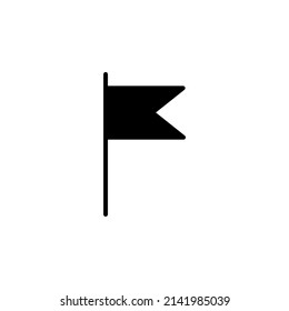 Flag, GPS Solid Line Icon Vector Illustration Logo Template. Suitable For Many Purposes.