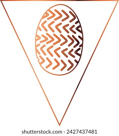 Flag with a gradient egg for Easter holiday decoration.