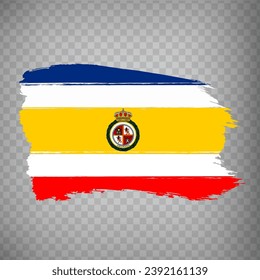 Flag of Granada Department  from brush strokes. Flag Granada Department of Nicaragua on transparent background for your web site design, app, UI. Nicaragua. EPS10.