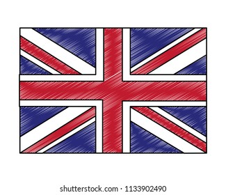 flag of great britain isolated icon