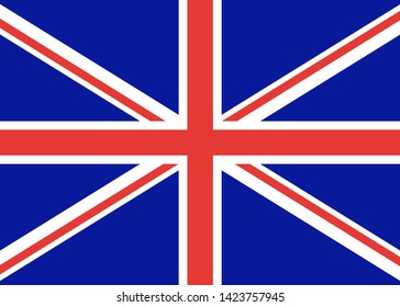 Flag of great Britain, official state. A distinctive sign of the English United Kingdom. Vector color illustration. flag of England.