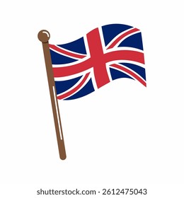 flag of Great Britain on white background
