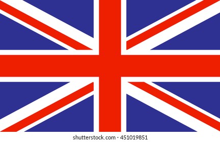 Flag of Great Britain on a white background, stylish vector illustration