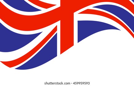 Flag of Great Britain on a white background, stylish vector illustration