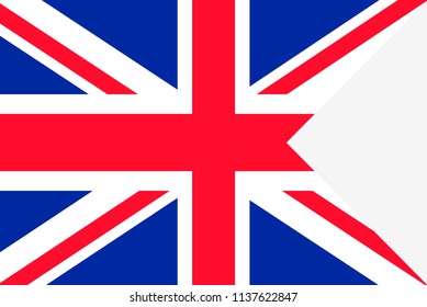 Flag of Great Britain. Symbol of Independence Day, souvenir soccer game banner, language button, icon.