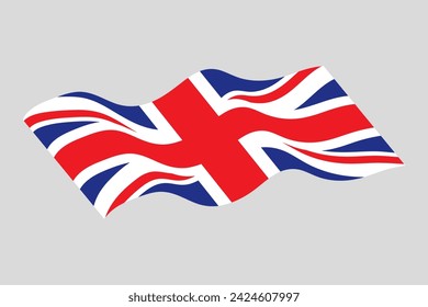 Flag of Great Britain. United Kingdom flag vector. British Flag flowing