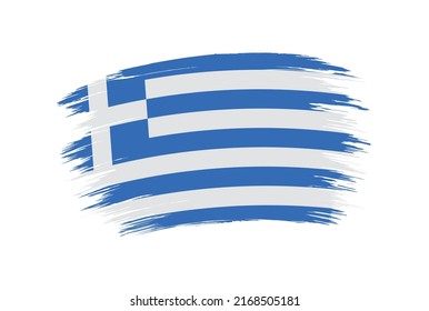Bandera de Grecia con fondo de pincel.