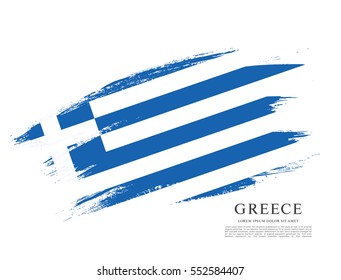 Flag of Greece, brush stroke background