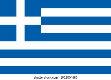 Flag of Greece. The color and size of the original. National Flag of Greece. Official national Greece flag. Symbol Freedom or death. blue represents the sea and or sky, white represents sea foam