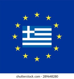 
Flag of Greece in the EU flag