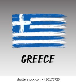 Flag Of Greece - Grunge