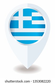 Flag of Greece, Hellenic Republic. Template for award design, an official document with the flag of Greece. Bright, colorful vector illustration.
