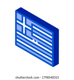 flag of greece icon vector. isometric flag of greece sign. color isolated symbol illustration