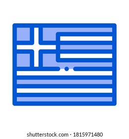 Fahne des Griechen-Symbol-Vektorgrafik. Flagge des Griechenland-Schildes. Illustration von Farbzeichen