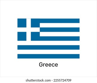 Flag of Greece. National symbol. Greece flag symbol. Vector illustration isolated on white background