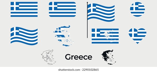 Griechenland-Flagge Royalty Free Stock SVG Vector and Clip Art