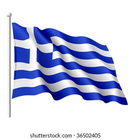 Flag of Greece. Vector.