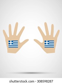 flag of greece , vector illustration, graphic design, flag greece , hand creative concept