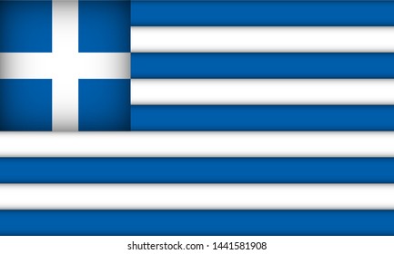 Flag of Greece. Vector illustration. Patriotic background.