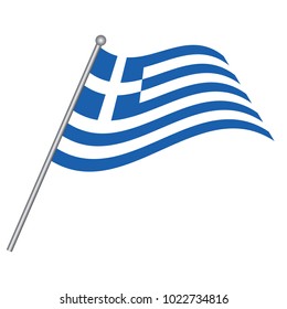 Flag of Greek. Greek Icon vector illustration,National flag for country of Greek isolated, banner vector illustration. Vector illustration eps10.