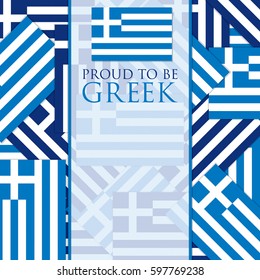 Flag Greek Independence Day card in vector format.