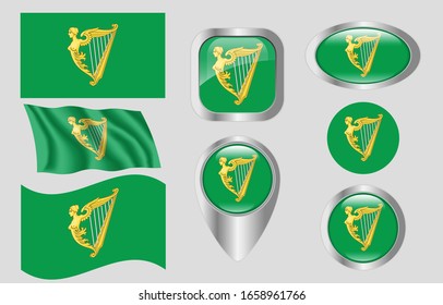 La bandera del arpa verde de Irlanda