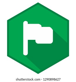  Flag green vector icon illustration