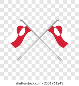 Flag of Greenland. Graphic design element vector illustration