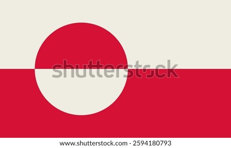 Flag of Greenland, Greenlandic flag. Vector illustration, EPS 10