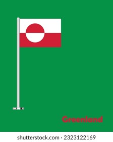 Flag of Greenland, Table Flag of Greenland, Vector Illustration.