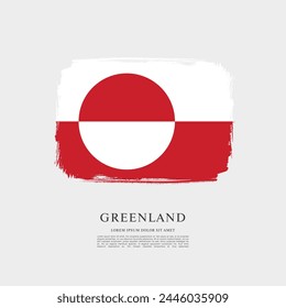 Flag of Greenland, vector graphic design