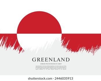 Flag of Greenland, vector graphic design