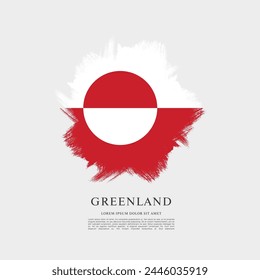 Bandera de Groenlandia, Diseño gráfico de Vector