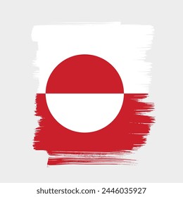 Flag of Greenland, vector graphic design