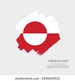 Bandera de Groenlandia, Diseño gráfico de Vector