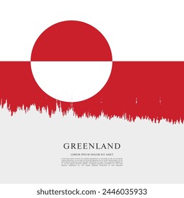 Flag of Greenland, vector graphic design