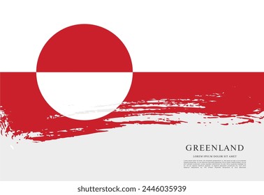 Flag of Greenland, vector graphic design