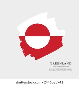 Flag of Greenland, vector graphic design