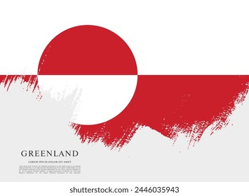 Flag of Greenland, vector graphic design
