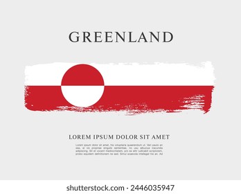 Flag of Greenland, vector graphic design